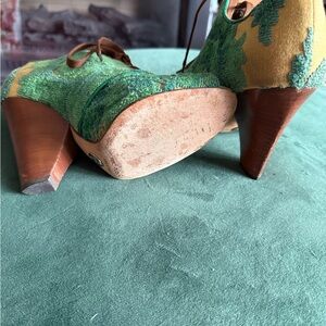 Dolce & Gabbana Green and Yellow Heels with Classic Silhouette
